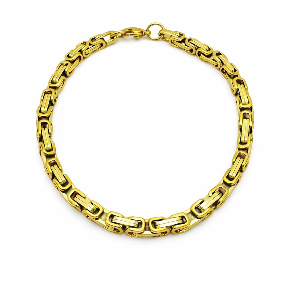 6mm Gold Byzantine Chain Bracelet