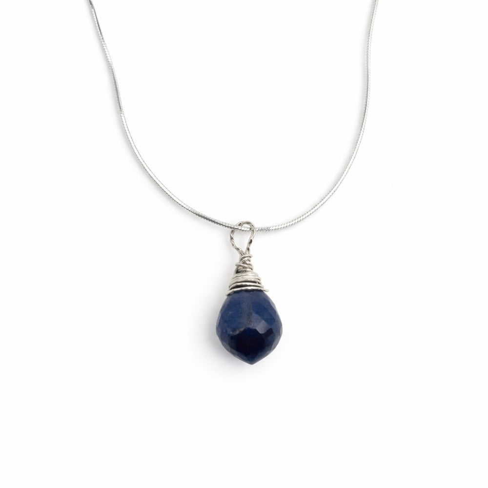 Sapphire Snake Chain Necklace (N7053)