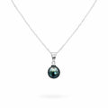 Sterling Silver Tahitian Semi Baroque Pearl Necklace (#32)