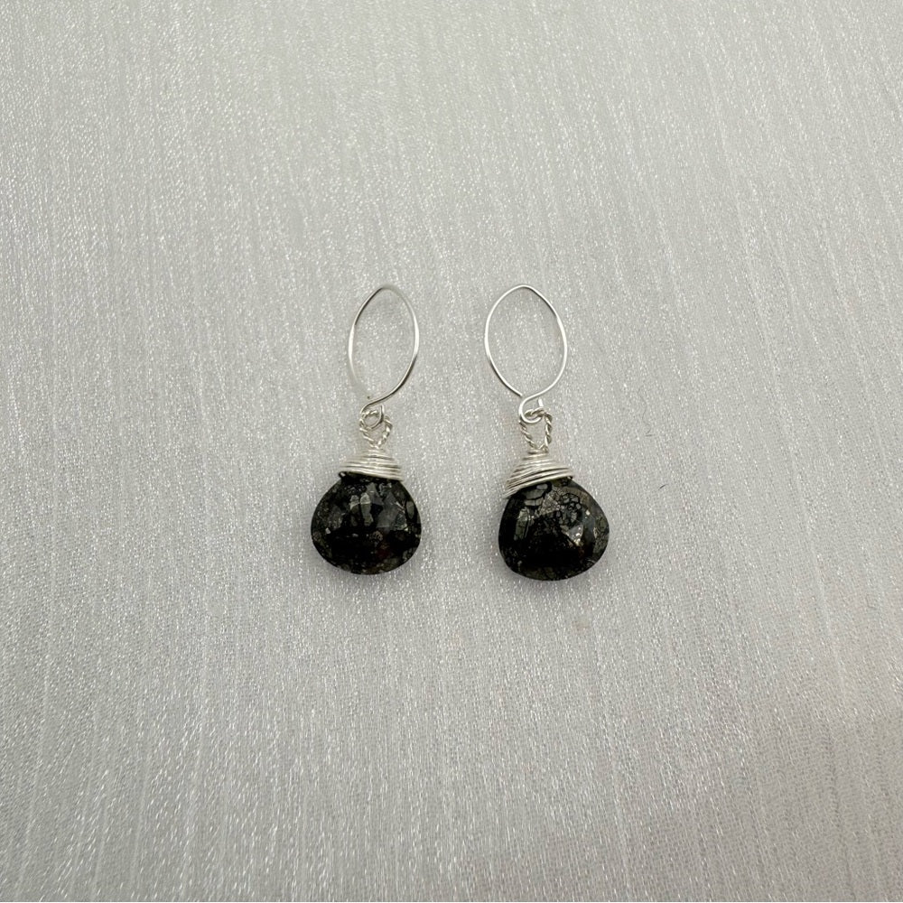 Pyrite Glass Earrings (HP7020)