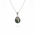 Sterling Silver Tahitian Semi Baroque Pearl Necklace (#36)