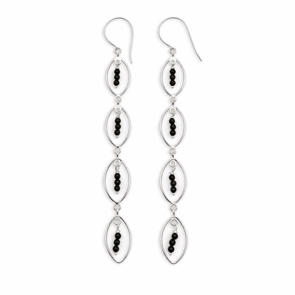Black Onyx Hook Earrings (HK6727)