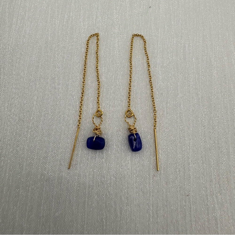 Sapphire Threader Earrings (TH6523)