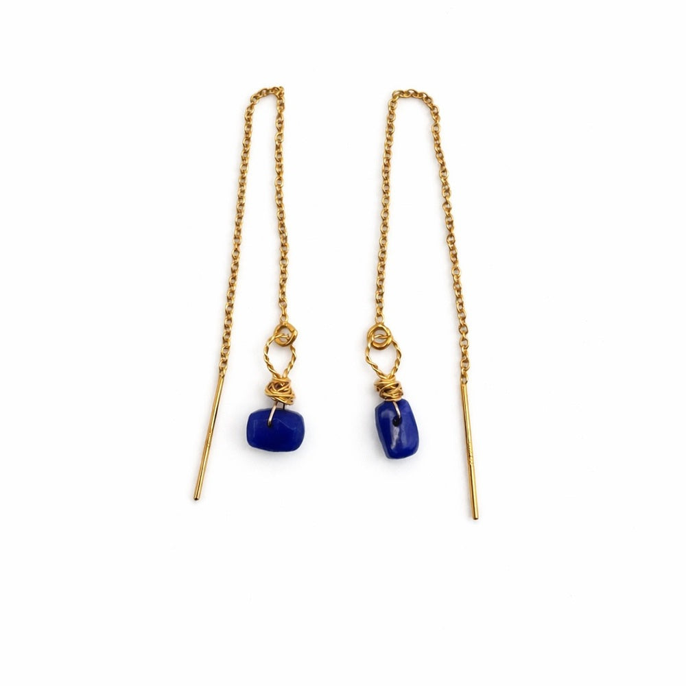 Sapphire Threader Earrings (TH6523)