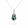 Sterling Silver Tahitian Semi Baroque Pearl Necklace (#43)
