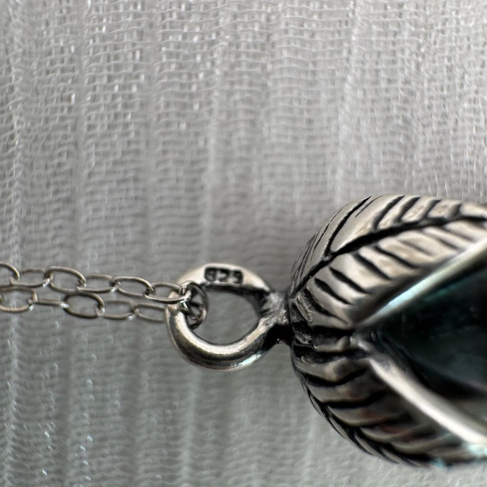 Sterling Silver Tahitian Semi Baroque Pearl Necklace (#43)