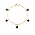 Black Onyx Paperclip Bracelet (B2000)