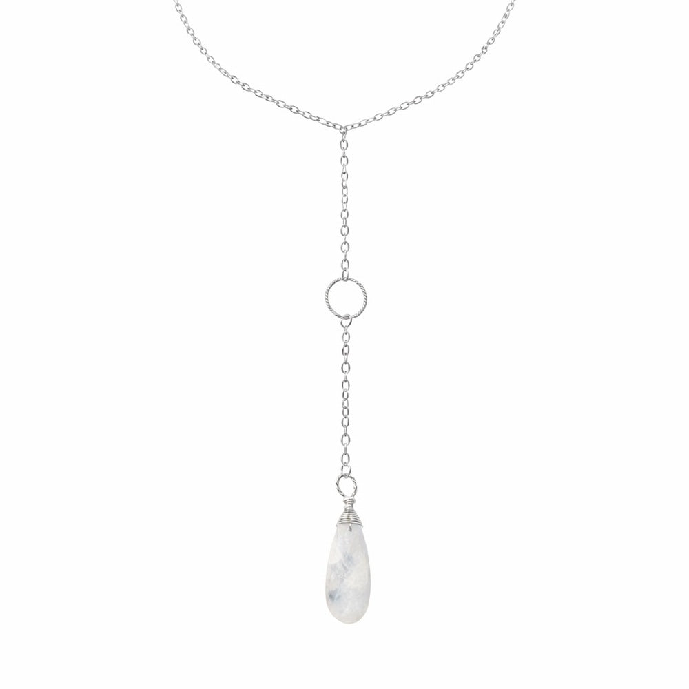 Moonstone Lariat Necklace (L5015)