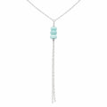 Larimar Necklace Lariat Tassel (L1717)