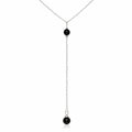 Onyx Lariat Necklace (L1619)