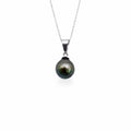 Sterling Silver Tahitian Semi Baroque Pearl Necklace (#31)