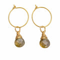 Labradorite Hoop Earrings (HP2408)