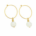 Moonstone Hoop Earrings (HP2080)