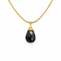 Black Onyx Snake Chain Necklace (N9150)