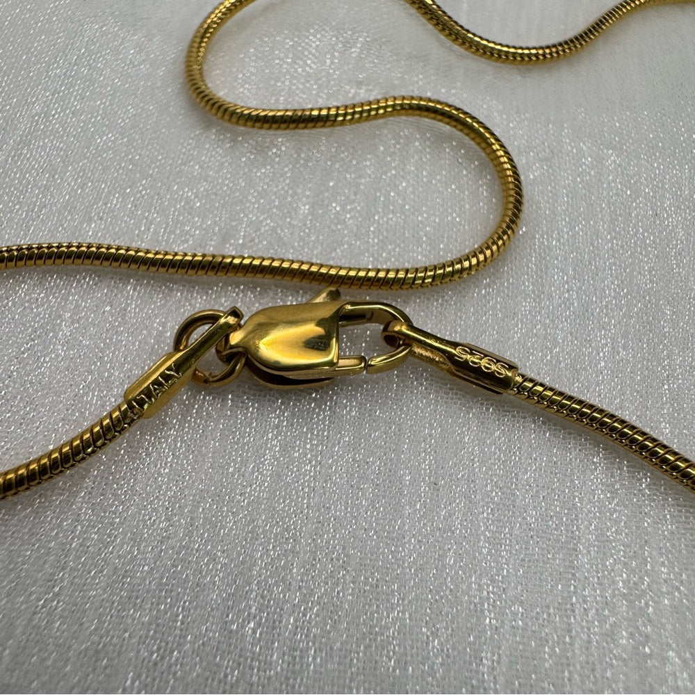 Black Onyx Snake Chain Necklace (N9150)