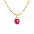 Ruby Snake Chain Necklace (N1137)