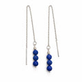 Lapis Bead Threader Earrings (TH11207)
