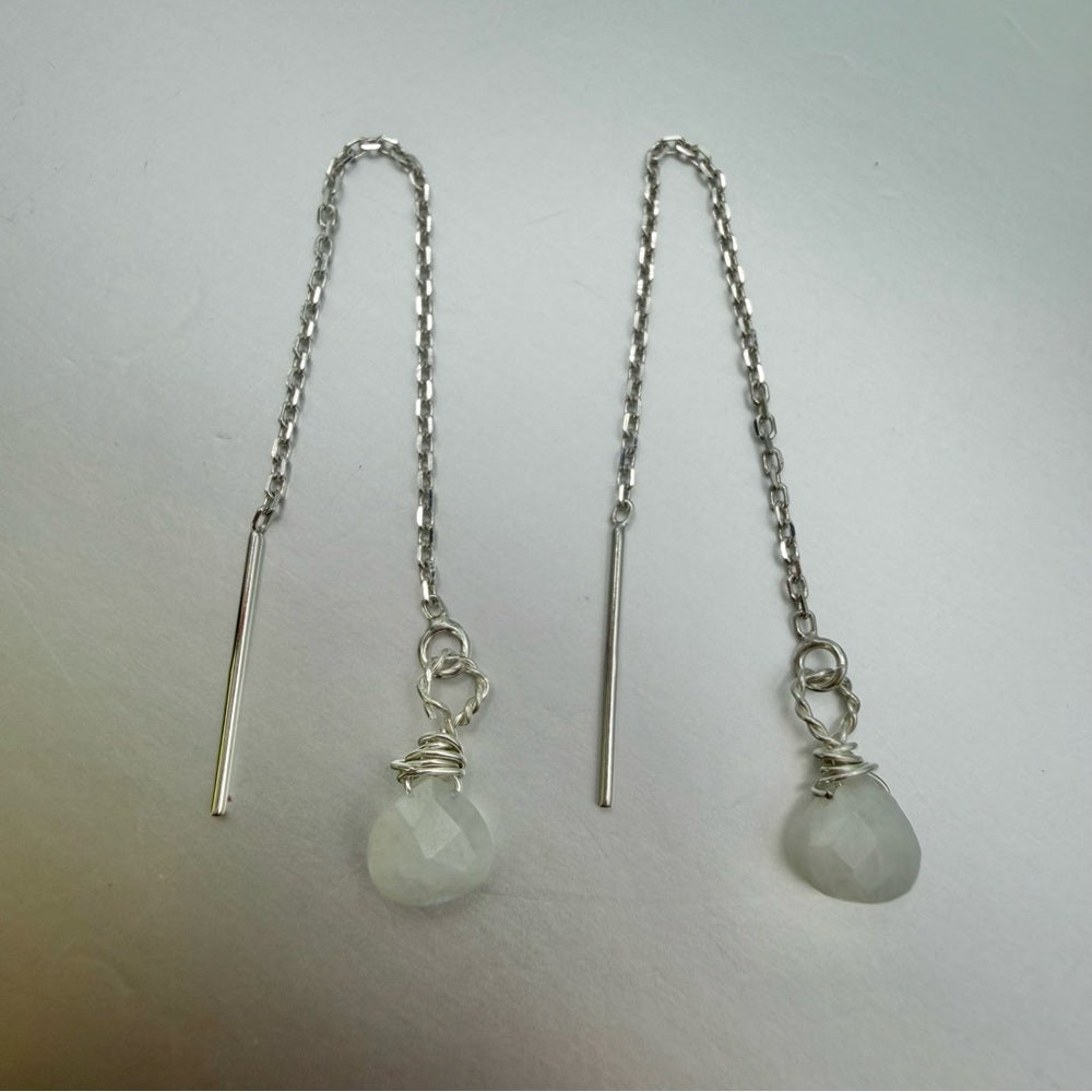 Moonstone Threader Earrings (TH117701)