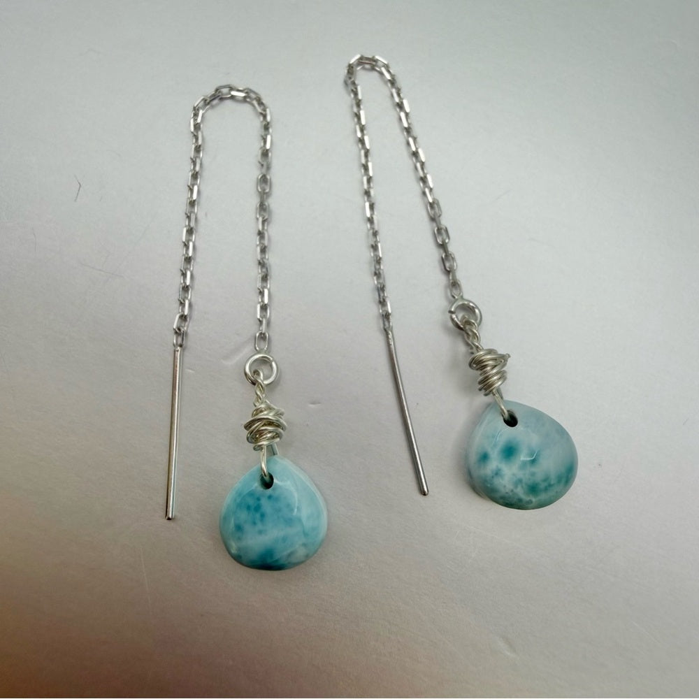 Larimar Threader Earrings (TH90100)