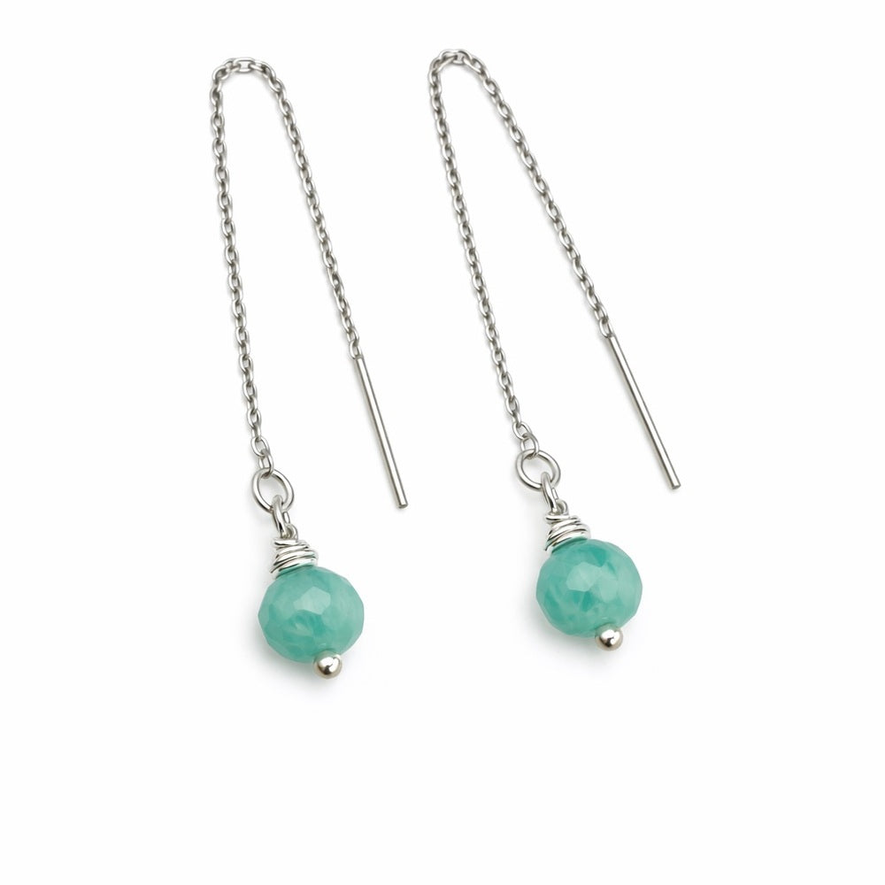 Amazonite Threader Earrings (TH1050)