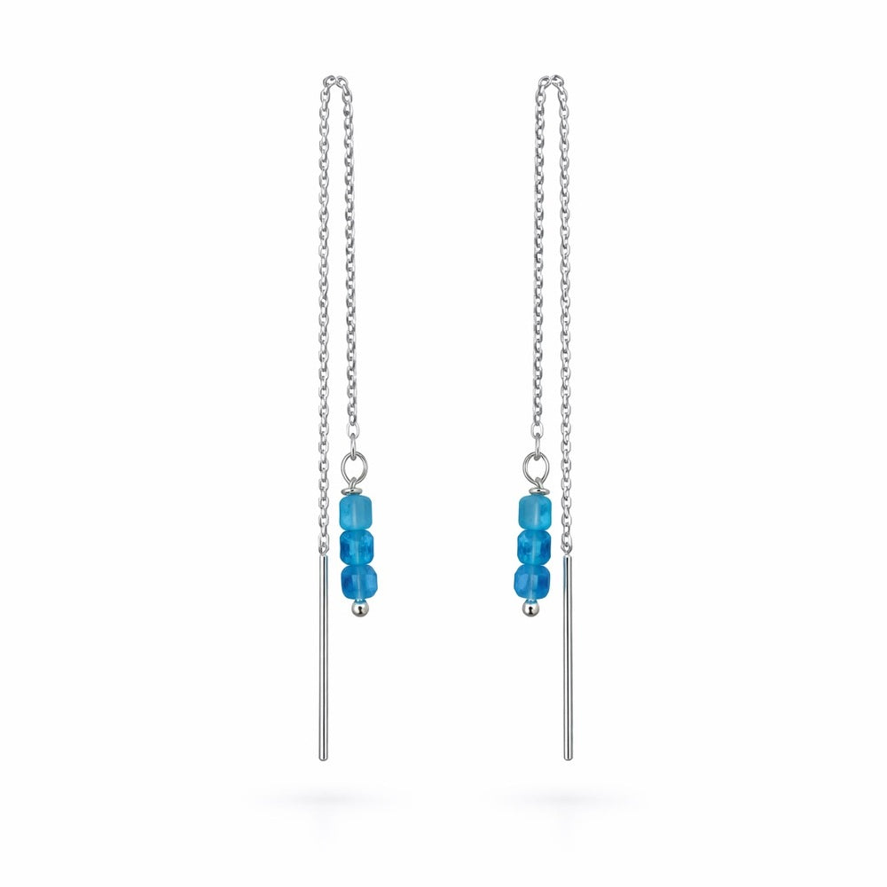 Aquamarine Threader Earrings (TH1175)
