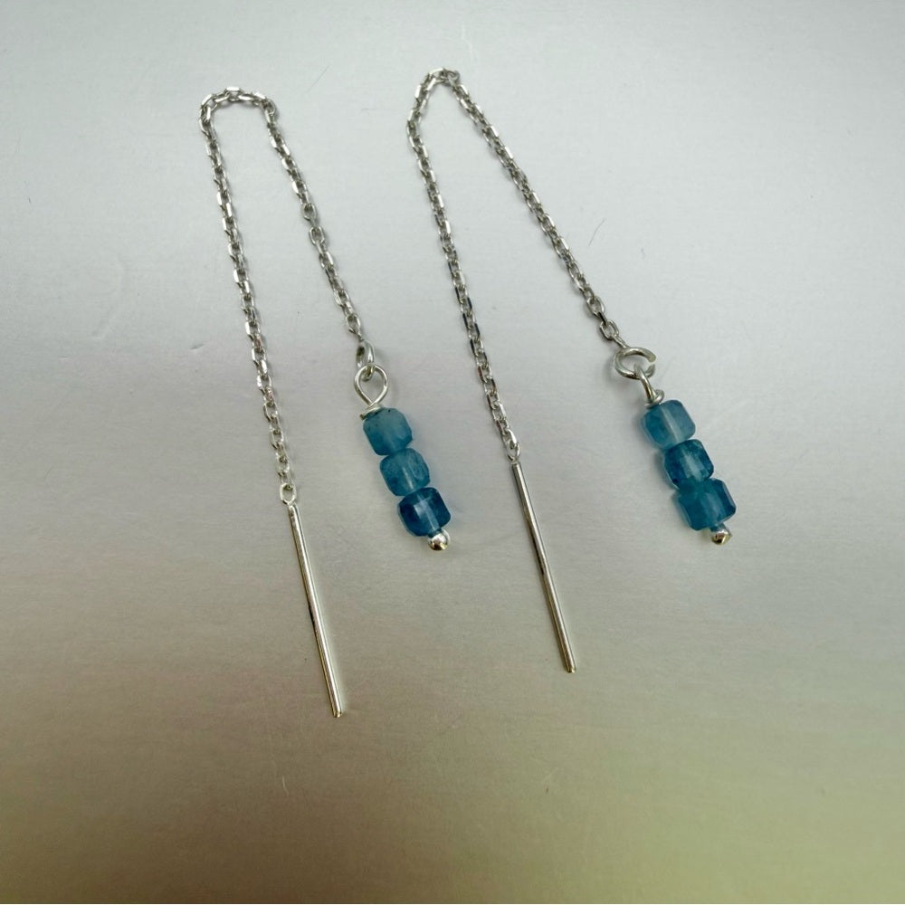 Aquamarine Threader Earrings (TH1175)