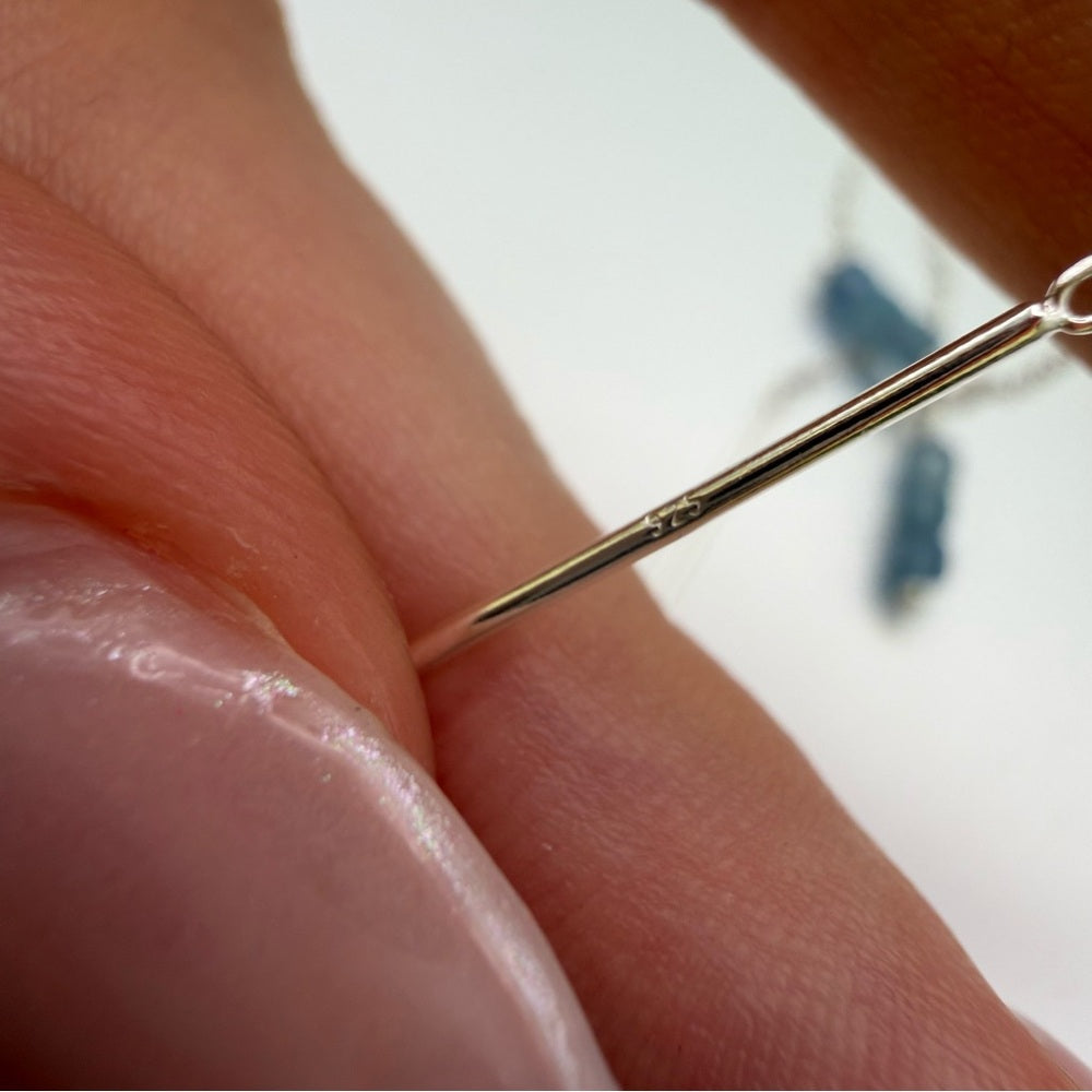 Aquamarine Threader Earrings (TH1175)