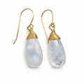 Moonstone Wrapped Dangle Earrings (HK3024)