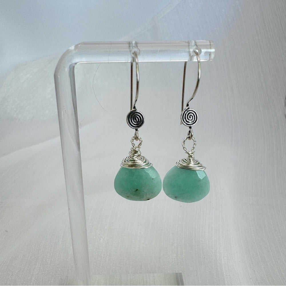 Amazonite Swirl Earrings (HK4087)