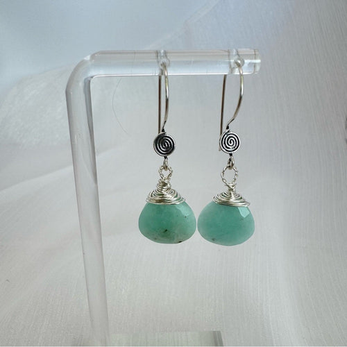 Amazonite Swirl Earrings (HK4087)