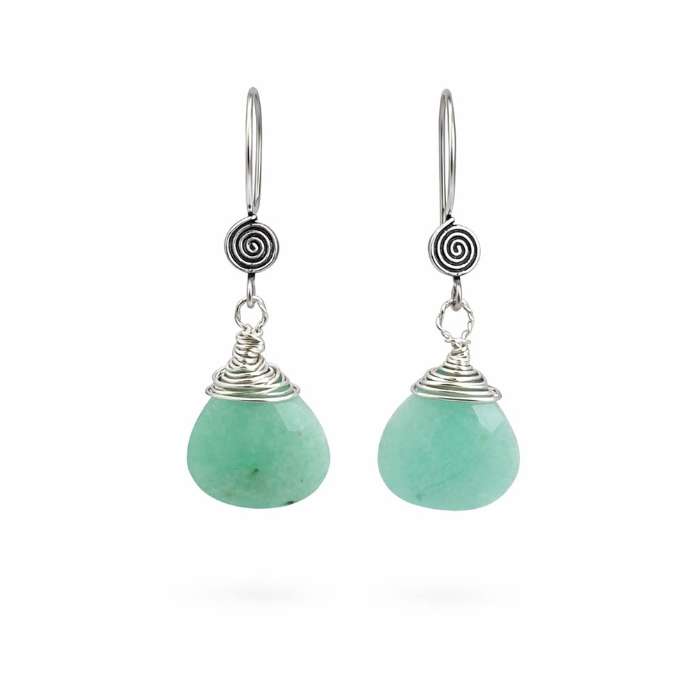 Amazonite Swirl Earrings (HK4087)