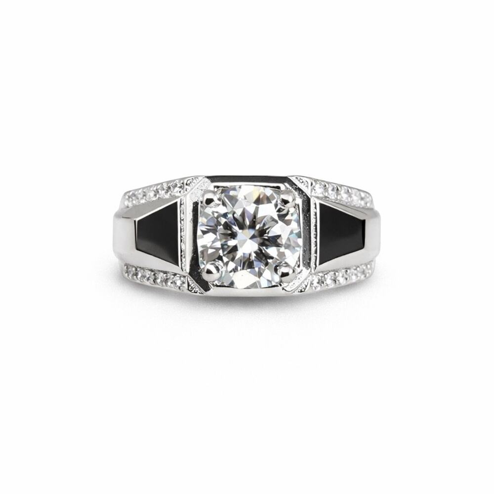 1 CT Moissanite Signet Style Ring