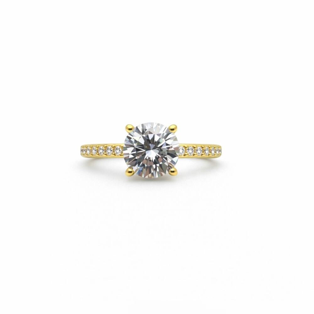 2.5 CT Moissanite Solitaire Ring