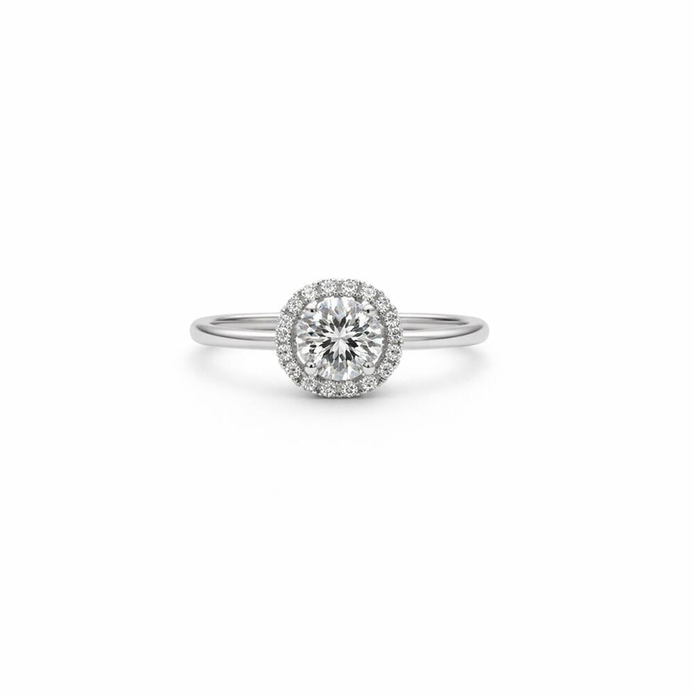 0.48 CT Moissanite Sterling Silver Ring