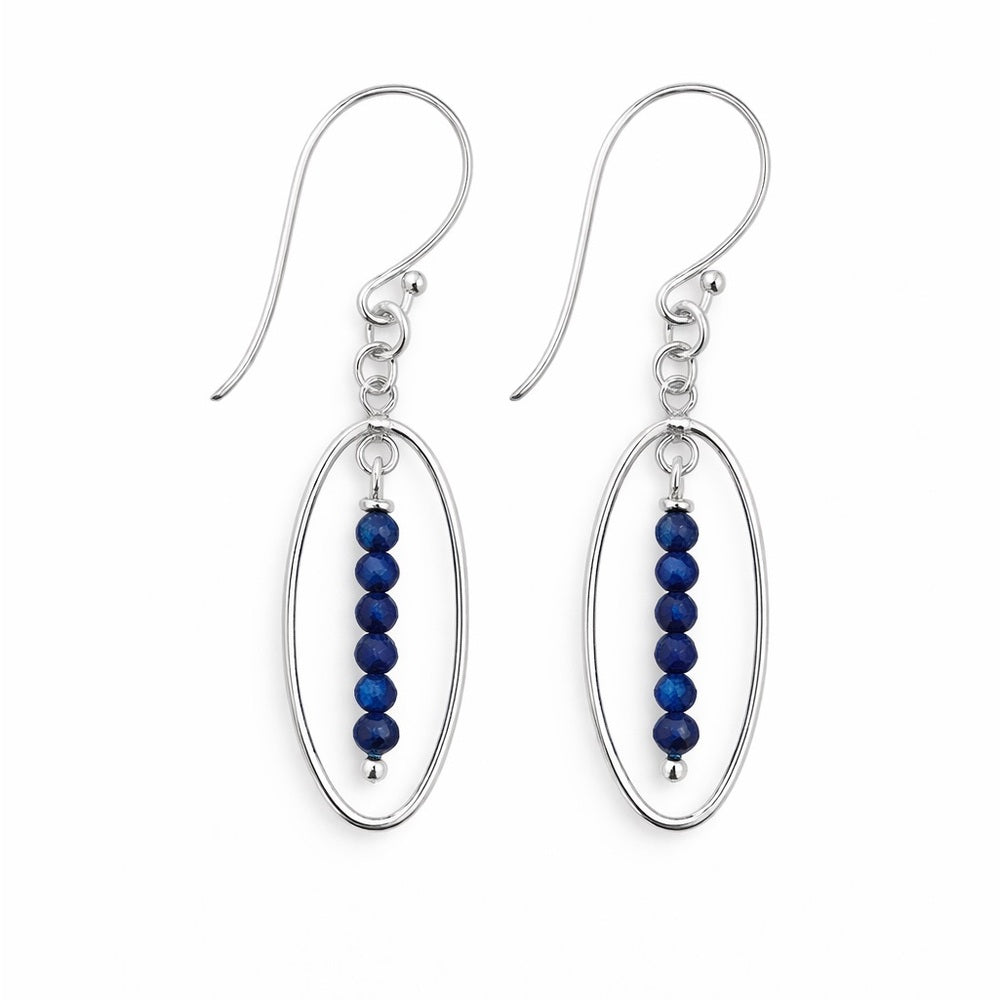 Lapis Chandelier Earrings (HK10411)