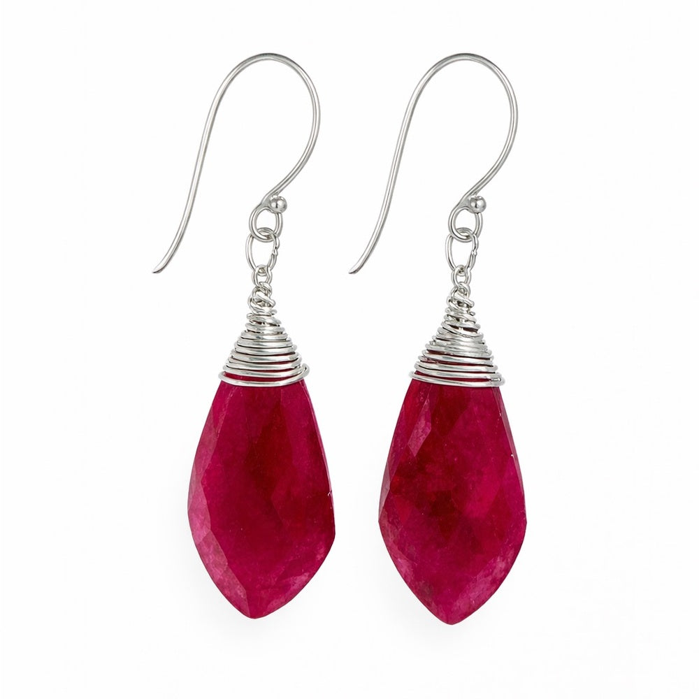Ruby Teardrop Earrings (HK3010)