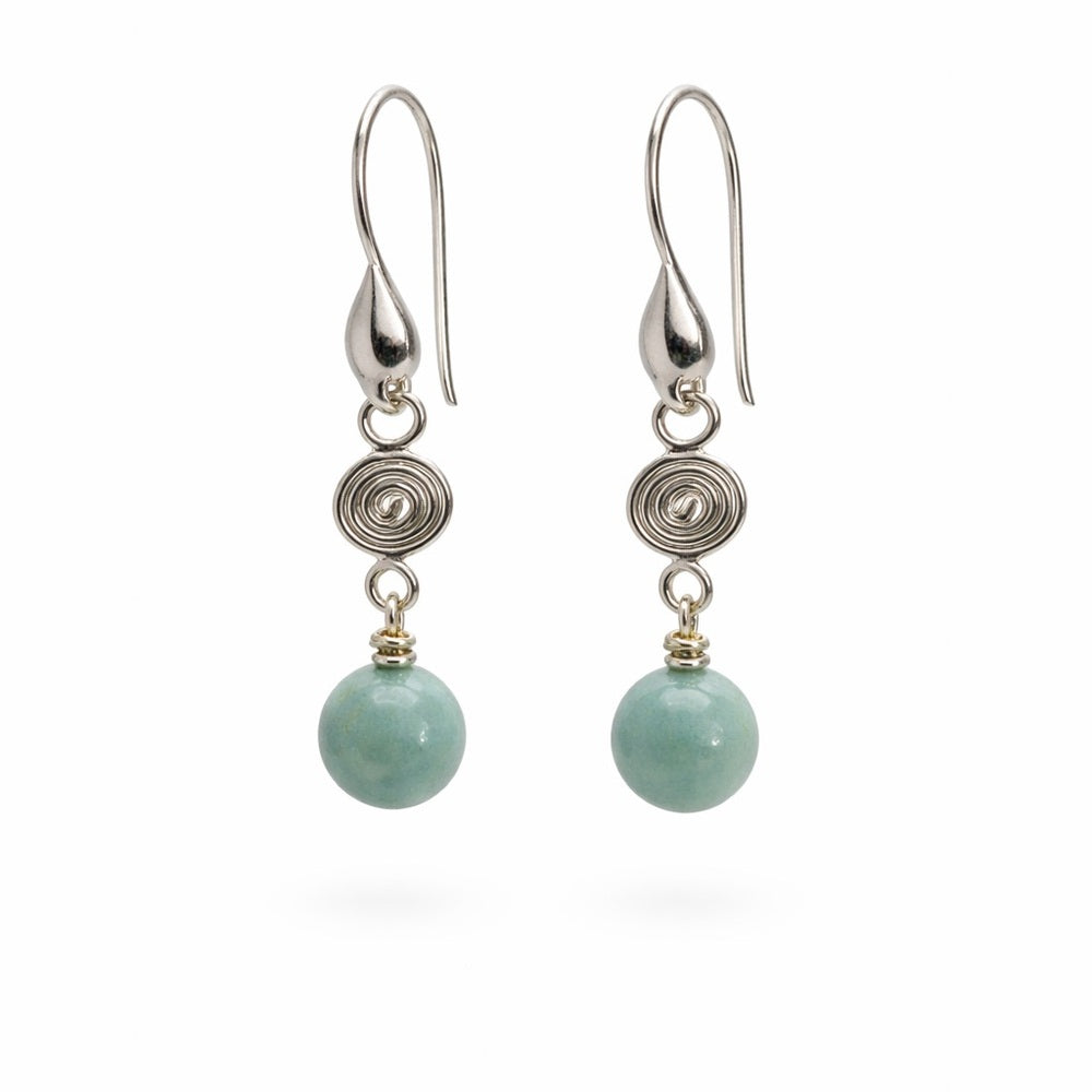 Larimar Swirl Earrings (HK9141)