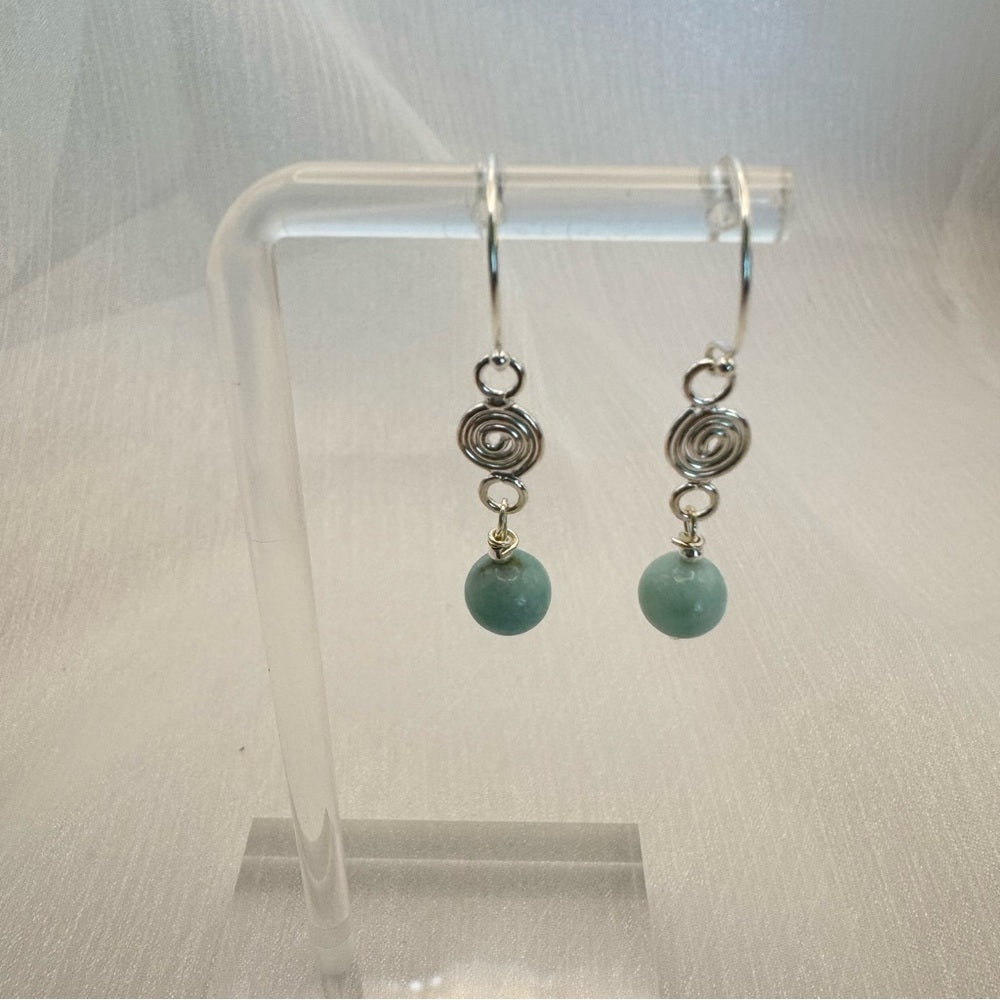 Larimar Swirl Earrings (HK9141)