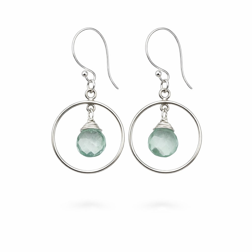 Aquamarine Chandelier Earrings (HK1610)