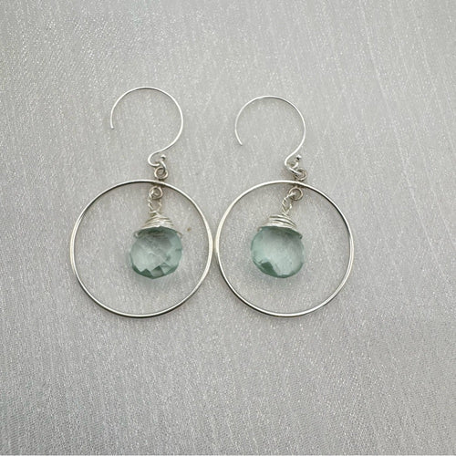 Aquamarine Chandelier Earrings (HK1610)