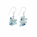 Aquamarine Cluster Earrings (HK1059)