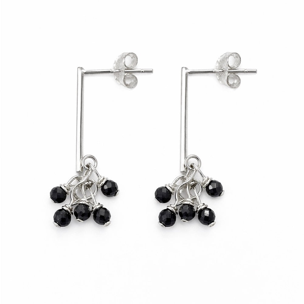 Spinel Cluster Bar Post Earrings (P827)