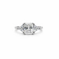 2 CT Moissanite Radiant Cut Sterling Silver Ring