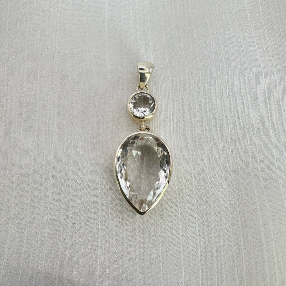 Crystal Quartz Teardrop Pendant