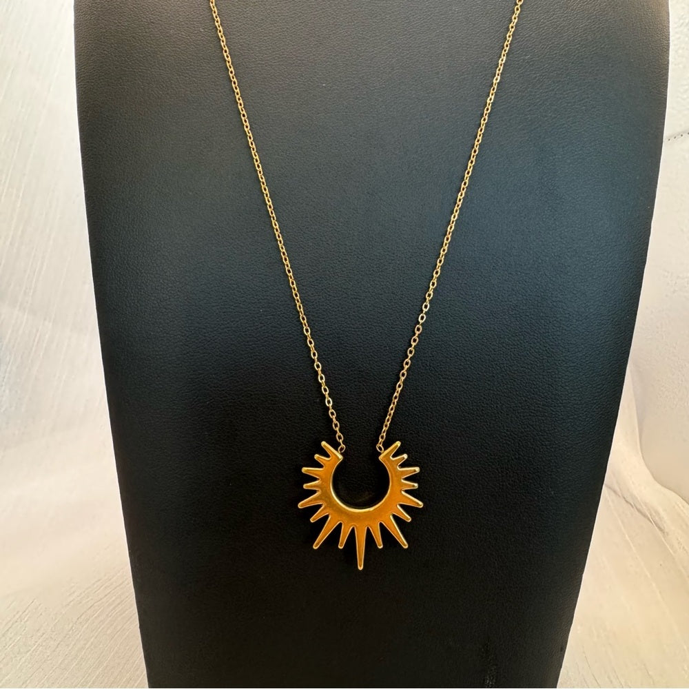 Gold Half Sun Necklace