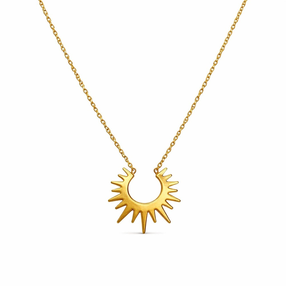 Gold Half Sun Necklace