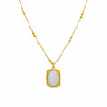 Gold Mirror Flower Necklace