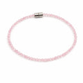 Rose Quartz Gemstone Magnetic Bracelet 7”