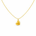 Gold Tilted Heart Necklace