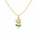 Gold Abalone Flower Necklace